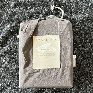 Casaluna Supima Percale Sheet Set - Taupe